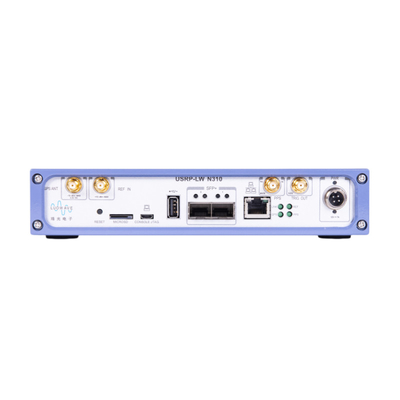 Ettus USRP N310 Compatível. ∙ USRP-LW N310 ∙ 4 canais TX/RX AD9371 RF 10 MHz-6 GHz 100 MHz BW Cada XilinxZynq-7100 SoC FPGA 2 × SFP+ Portos USRP Software Defined Radio Device