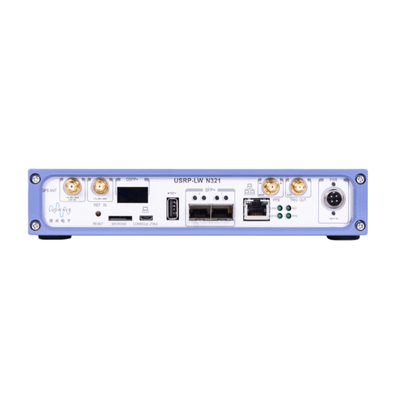 Ettus USRP N321 Compatível. 2 canais TX/RX, RF 3 MHz-6 GHz, 200 MHz BW Cada um, 1 × QSFP+, 2 × SFP+, 1 × RJ45, USRP Software Defined Radio Device